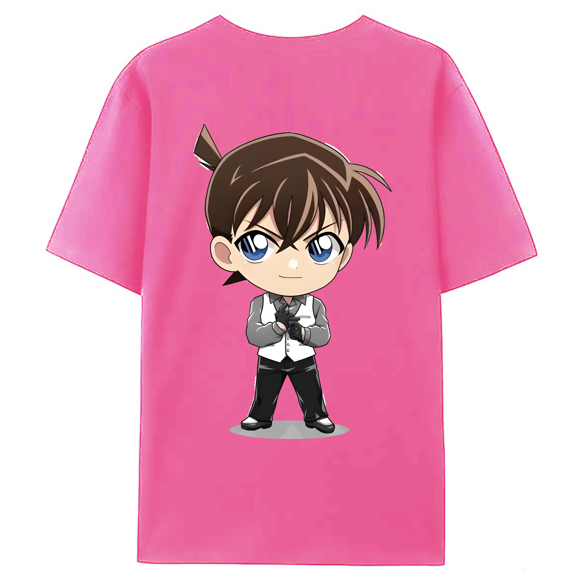 （画像用） 名探偵コナン 江戸川 コナン Detective Conan Conan Edogawa レディース半袖Tシャツ(バックプリント)